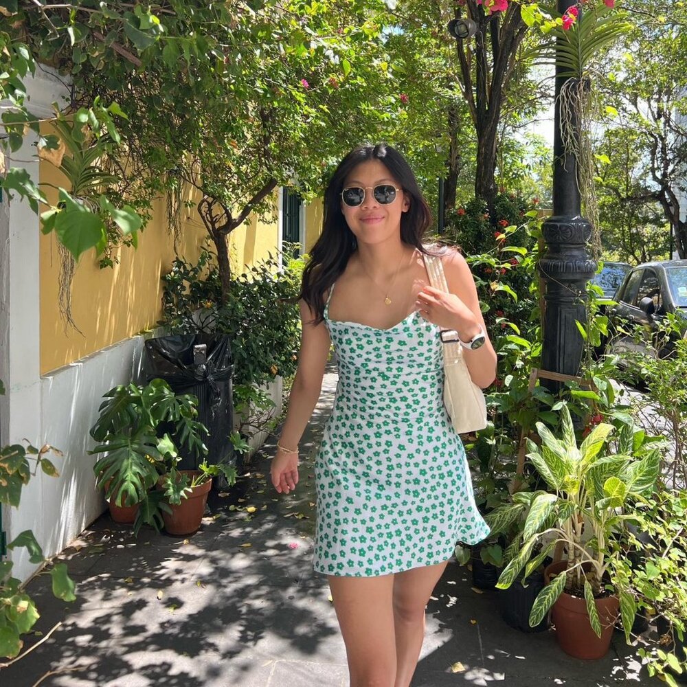 Princess Polly Celena Mini Dress, Green floral